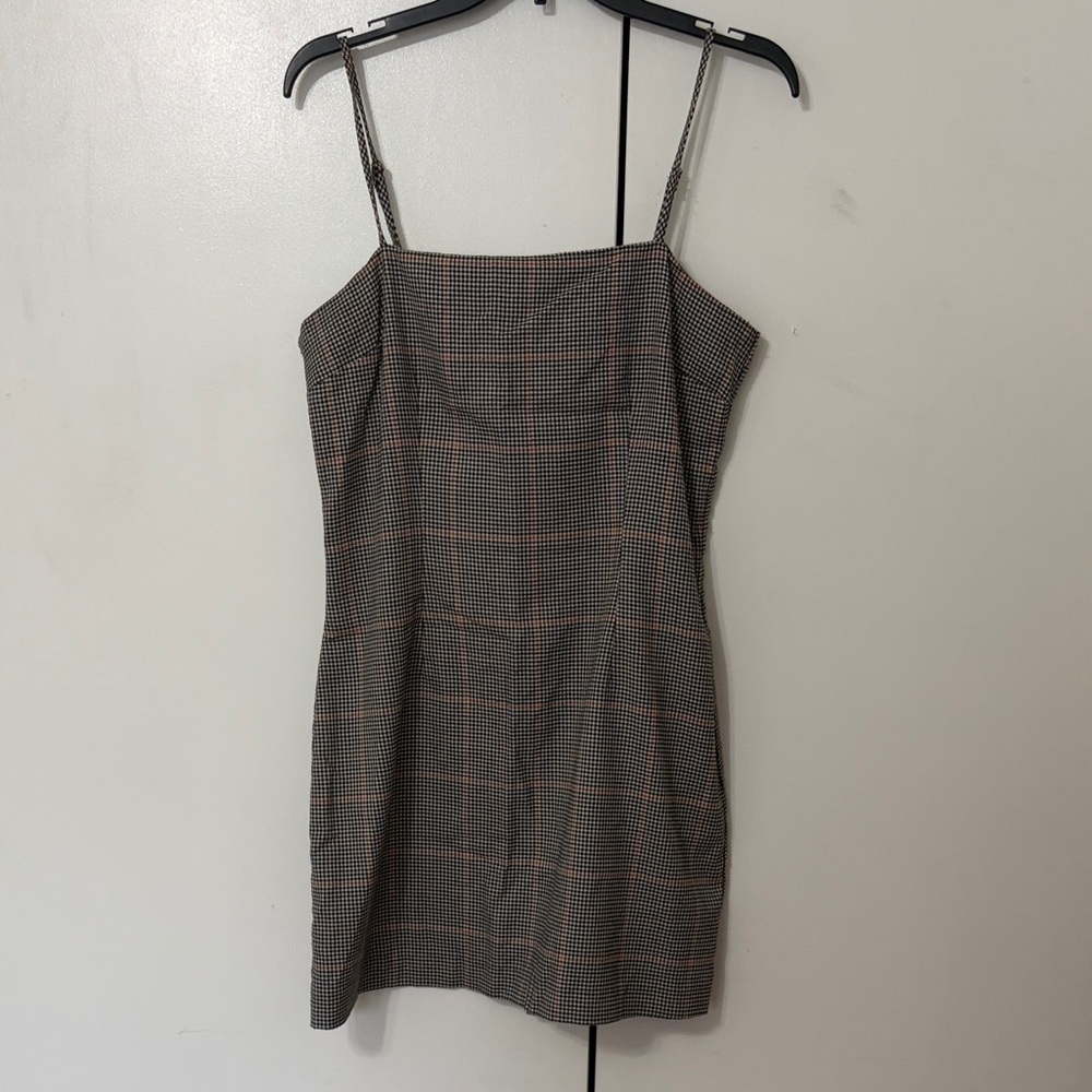 Forever 21 Black and Brown Checkered Mini Dress